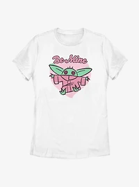Star Wars The Mandalorian Be Mine Child Womens T-Shirt