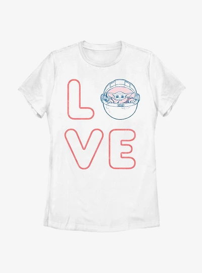 Star Wars The Mandalorian Child Love Stack Womens T-Shirt