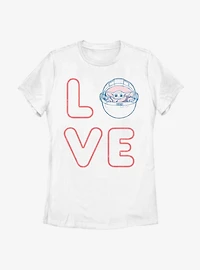 Star Wars The Mandalorian Child Love Stack Womens T-Shirt