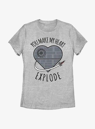 Star Wars Heart Explode Death Womens T-Shirt