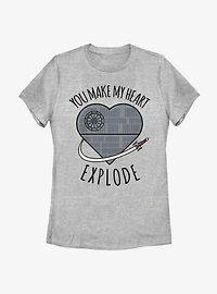 Star Wars Heart Explode Death Womens T-Shirt