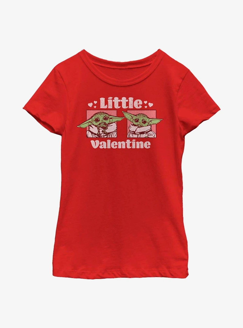 Star Wars The Mandalorian Child Little Valentine Youth Girls T-Shirt