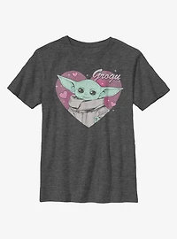Star Wars The Mandalorian Child Valentine Youth T-Shirt