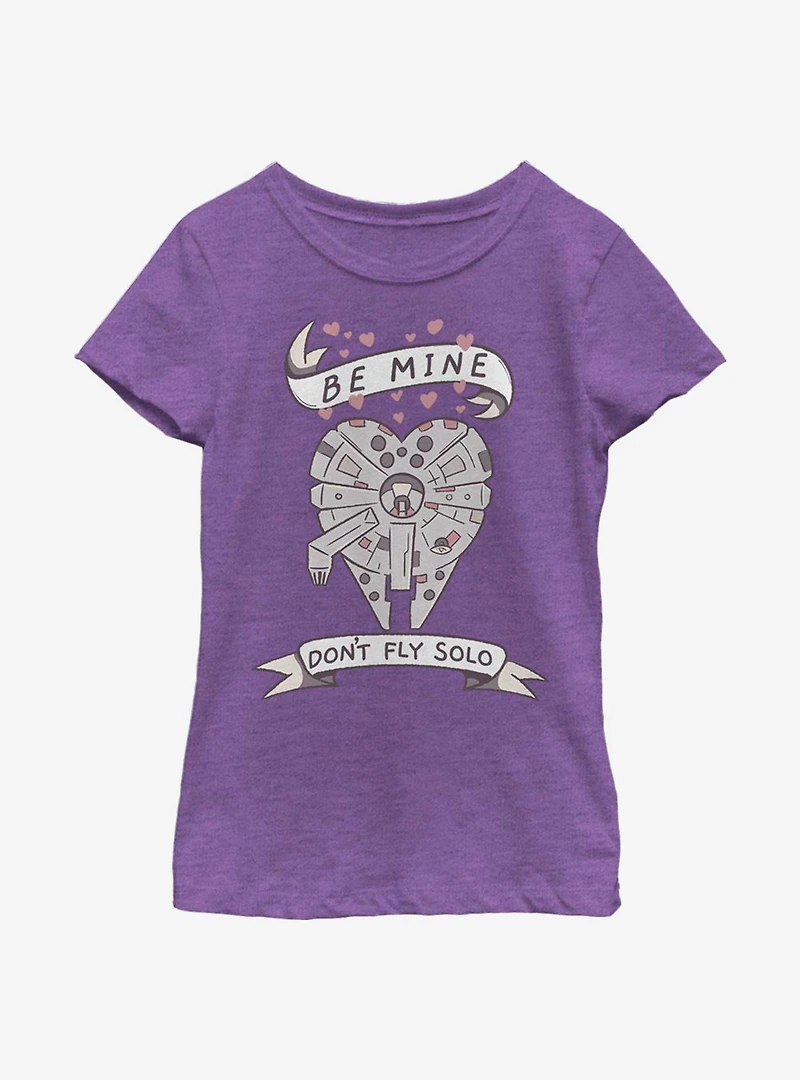 Star Wars Be Mine Falcon Youth Girls T-Shirt