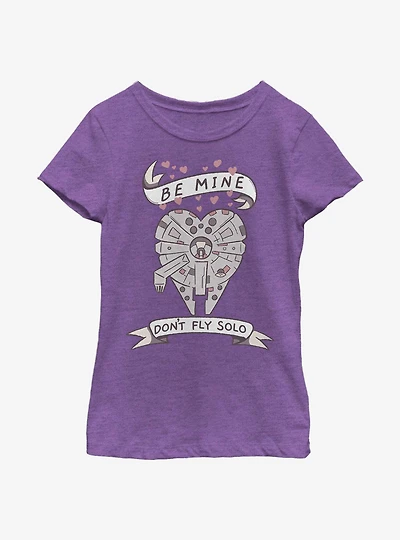 Star Wars Be Mine Falcon Youth Girls T-Shirt