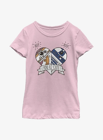 Star Wars BB-8 Heart R2 Youth Girls T-Shirt