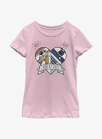 Star Wars BB-8 Heart R2 Youth Girls T-Shirt