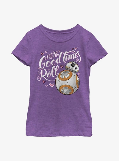 Star Wars Good Times Heart Youth Girls T-Shirt