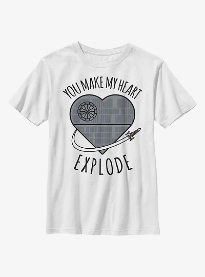 Star Wars Heart Explode Death Youth T-Shirt