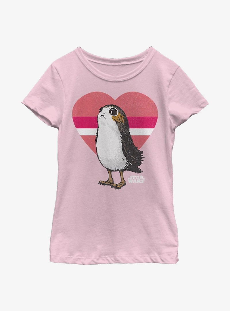 Star Wars Porg Love Youth Girls T-Shirt