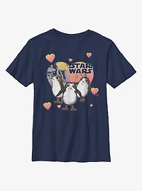 Star Wars Porg Hearts Youth T-Shirt