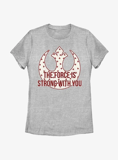 Star Wars Strong Heart Force Womens T-Shirt