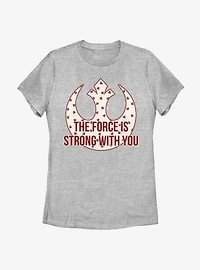 Star Wars Strong Heart Force Womens T-Shirt