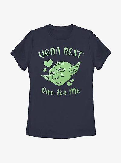 Star Wars Yoda Best Hearts Womens T-Shirt