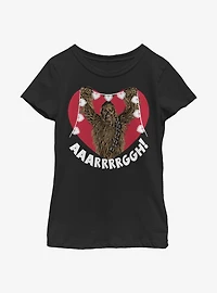 Star Wars Chewie Crafting Hearts Youth Girls T-Shirt