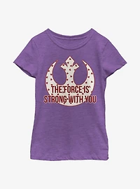 Star Wars Strong Heart Force Youth Girls T-Shirt