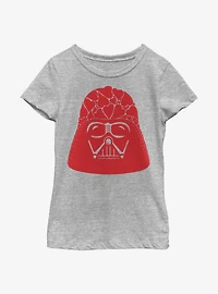 Star Wars Vader Heart Helmet Youth Girls T-Shirt