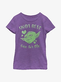 Star Wars Yoda Best Hearts Youth Girls T-Shirt