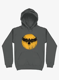Black Bird Thunder Charcoal Grey Hoodie