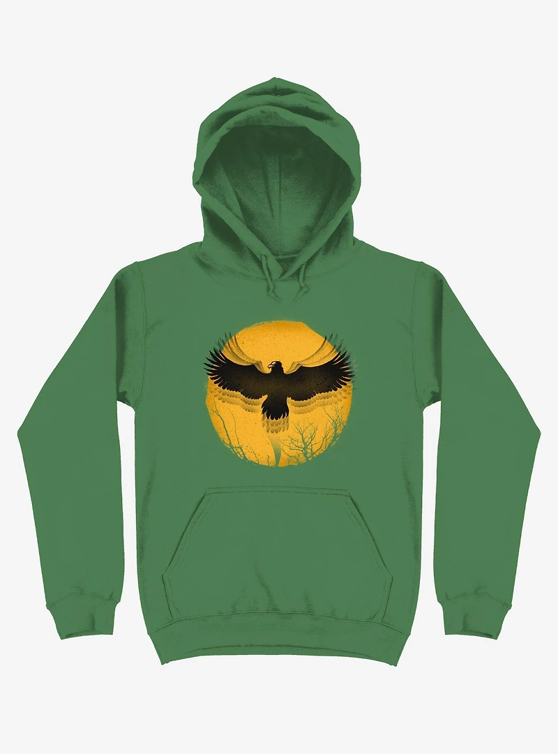 Black Bird Thunder Irish Green Hoodie