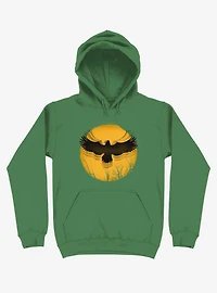 Black Bird Thunder Irish Green Hoodie