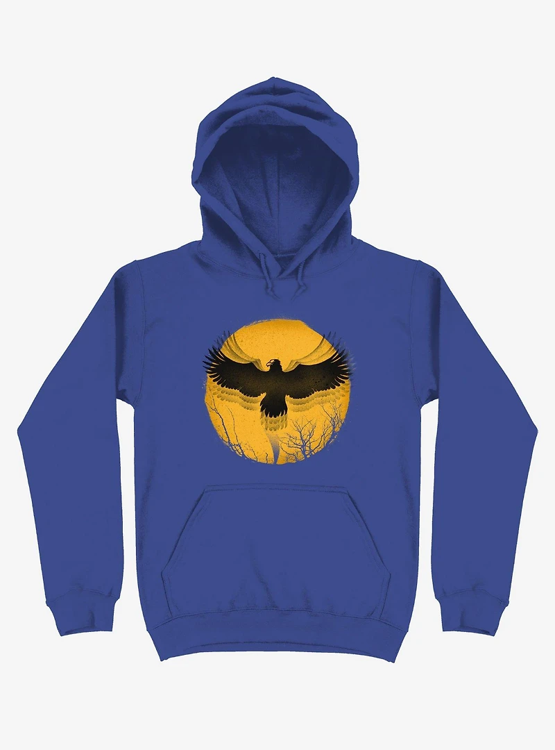 Black Bird Thunder Royal Blue Hoodie
