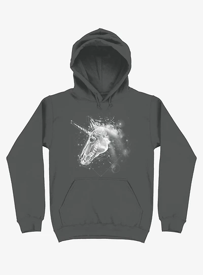 Space Constellation Unicorn Charcoal Grey Hoodie