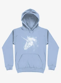 Space Constellation Unicorn Light Blue Hoodie