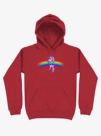 Unicorn Holding Rainbow Red Hoodie