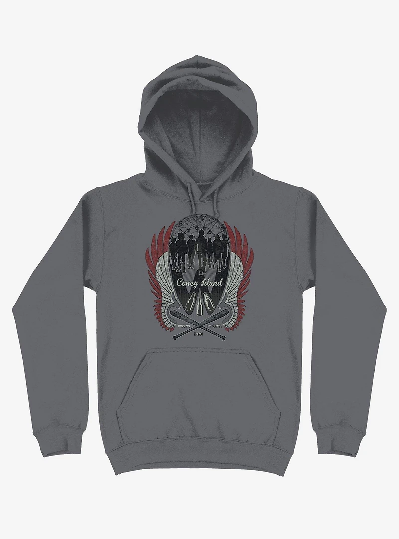 Warriors Are Home Coney Island Charcoal Grey Hoodie