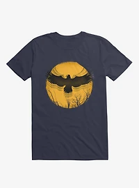 Black Bird Thunder Navy Blue T-Shirt