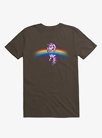 Unicorn Holding Rainbow Brown T-Shirt