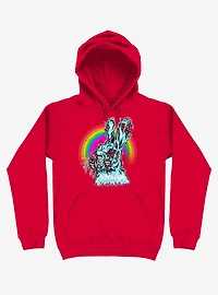 Zombie Blood Rainbow Rabbit Red Hoodie