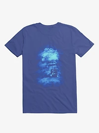 Ship Sailing To The End Of Bright World Royal Blue T-Shirt