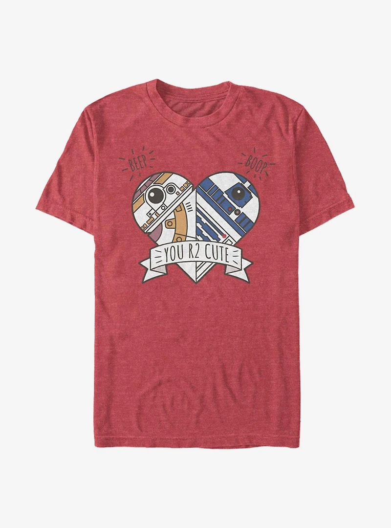 Star Wars Episode VII The Force Awakens BB-8 Heart R2-D2 T-Shirt