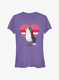 Star Wars Episode VIII The Last Jedi Porg Love Girls T-Shirt