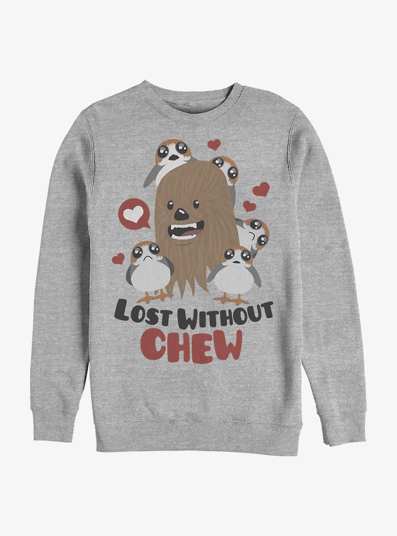 Star Wars Episode VIII The Last Jedi Chewbacca & Porgs Lost Without Chew Sweatshirt