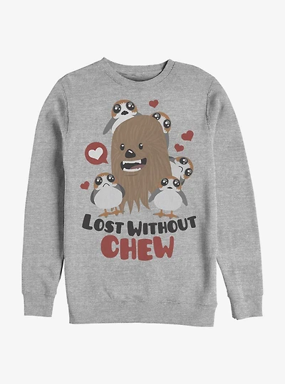 Star Wars Episode VIII The Last Jedi Chewbacca & Porgs Lost Without Chew Sweatshirt