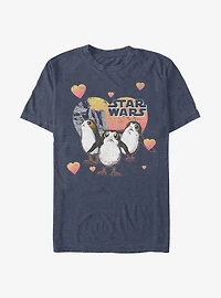 Star Wars Episode VIII The Last Jedi Porg Hearts T-Shirt