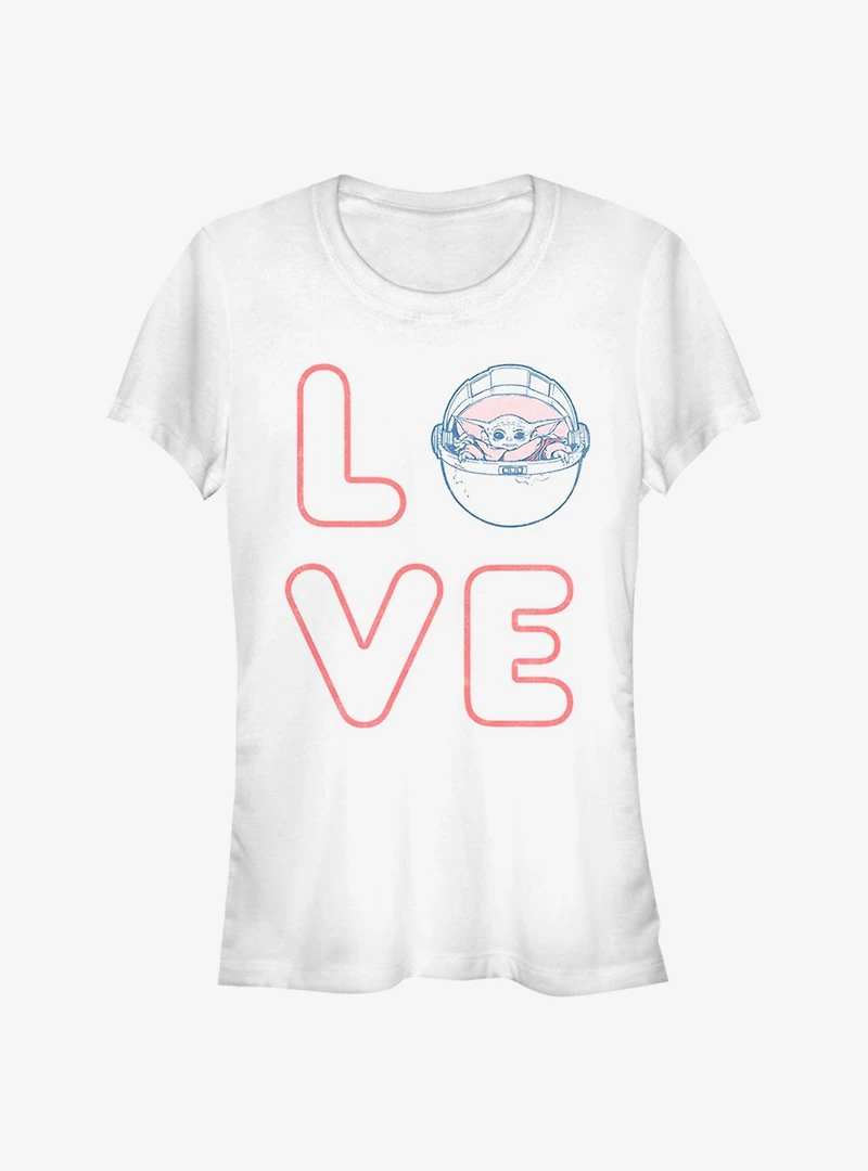 Star Wars The Mandalorian Love Stacked Child Girls T-Shirt