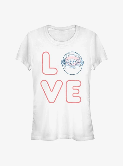 Star Wars The Mandalorian Love Stacked Child Girls T-Shirt