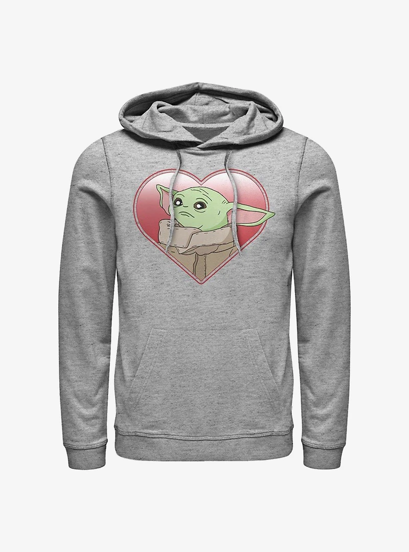 Star Wars The Mandalorian Heart Yoda Hoodie