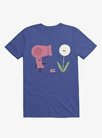 Forbidden Love Hair Dryer And Dandelion Royal Blue T-Shirt