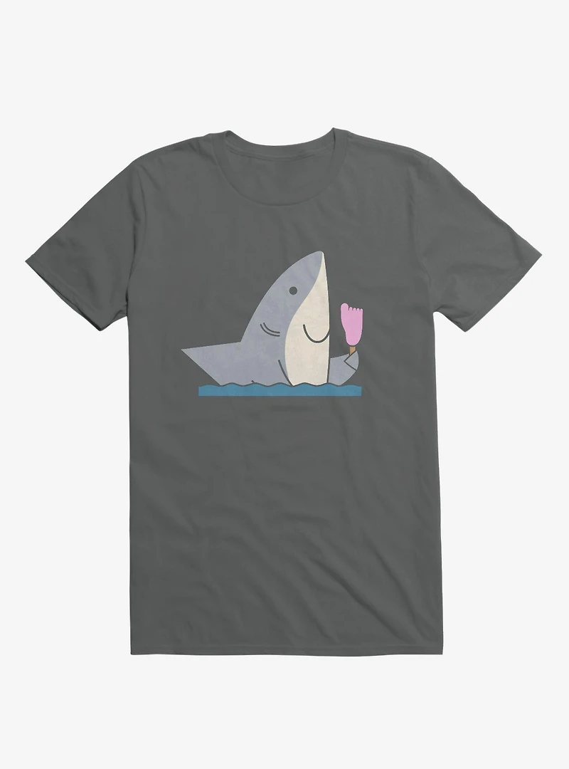 Ice Cream Shark Charcoal Grey T-Shirt