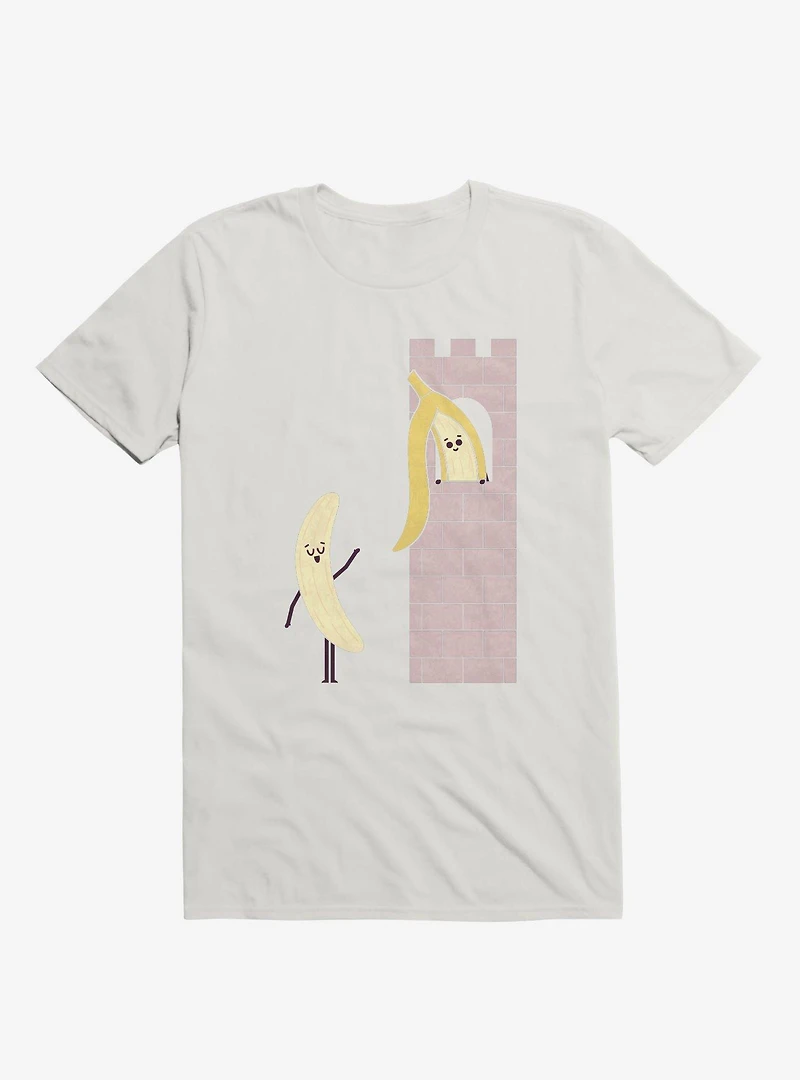 Let Down Your Peel Banana Castle White T-Shirt