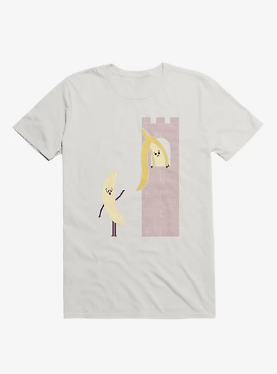 Let Down Your Peel Banana Castle White T-Shirt