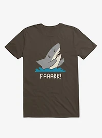 Moody Shark Faaark! Brown T-Shirt