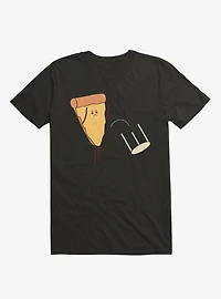 Angry Pizza Flips Table T-Shirt