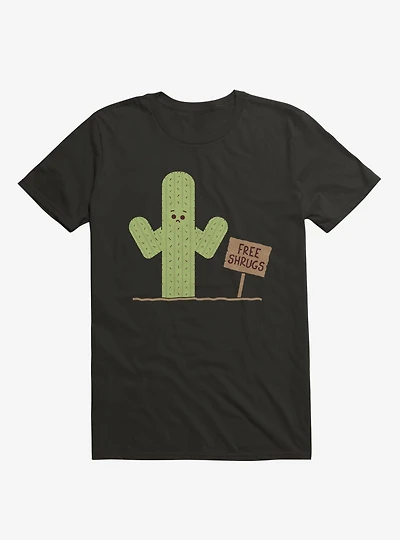 Cactus Free Shrugs Black T-Shirt