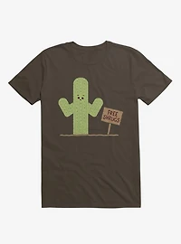 Cactus Free Shrugs Brown T-Shirt